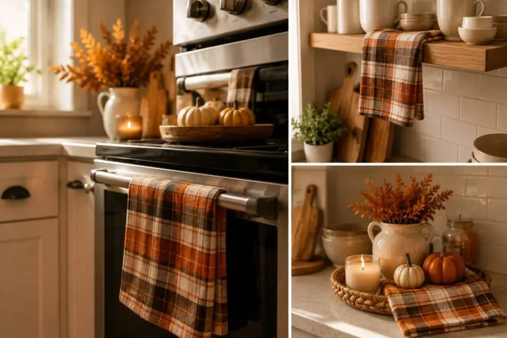 5-Fall-Kitchen-Decor-Ideas-for-Small-Spaces-Using-a-Plaid-Towel
