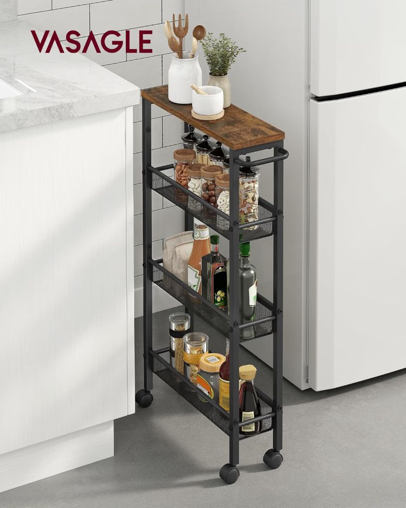 Slim-Rolling-Storage-cart-with-Wheels