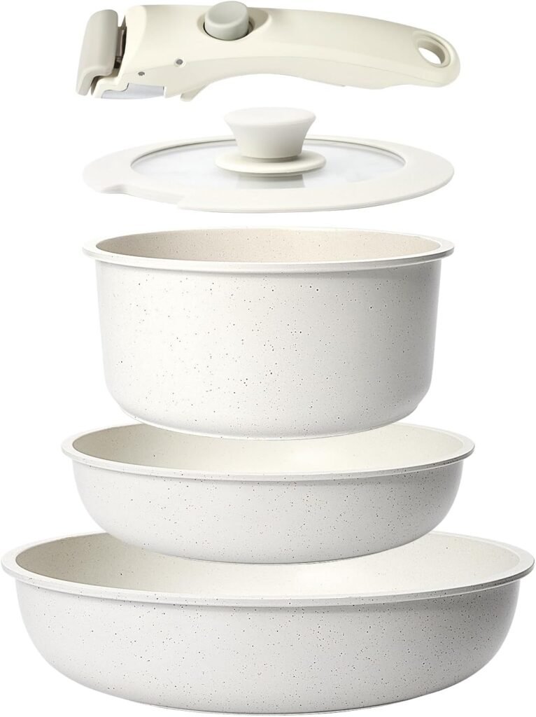 GIPP 5-Piece Cookware Set with Removable Handle